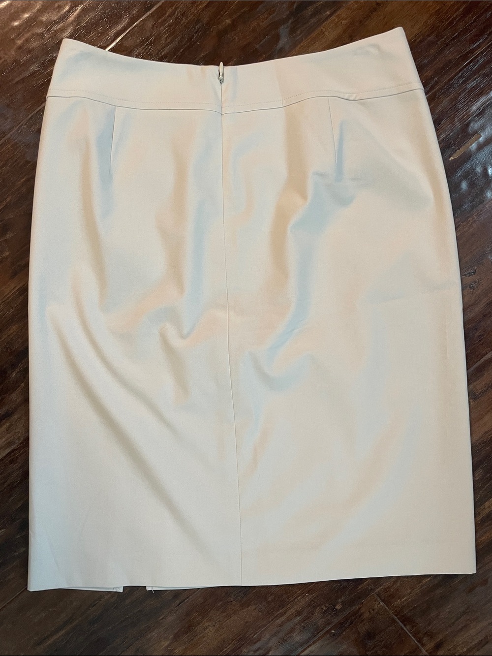 The Limited Cream Pencil Skirt with Side Slit - Picture 4 of 7